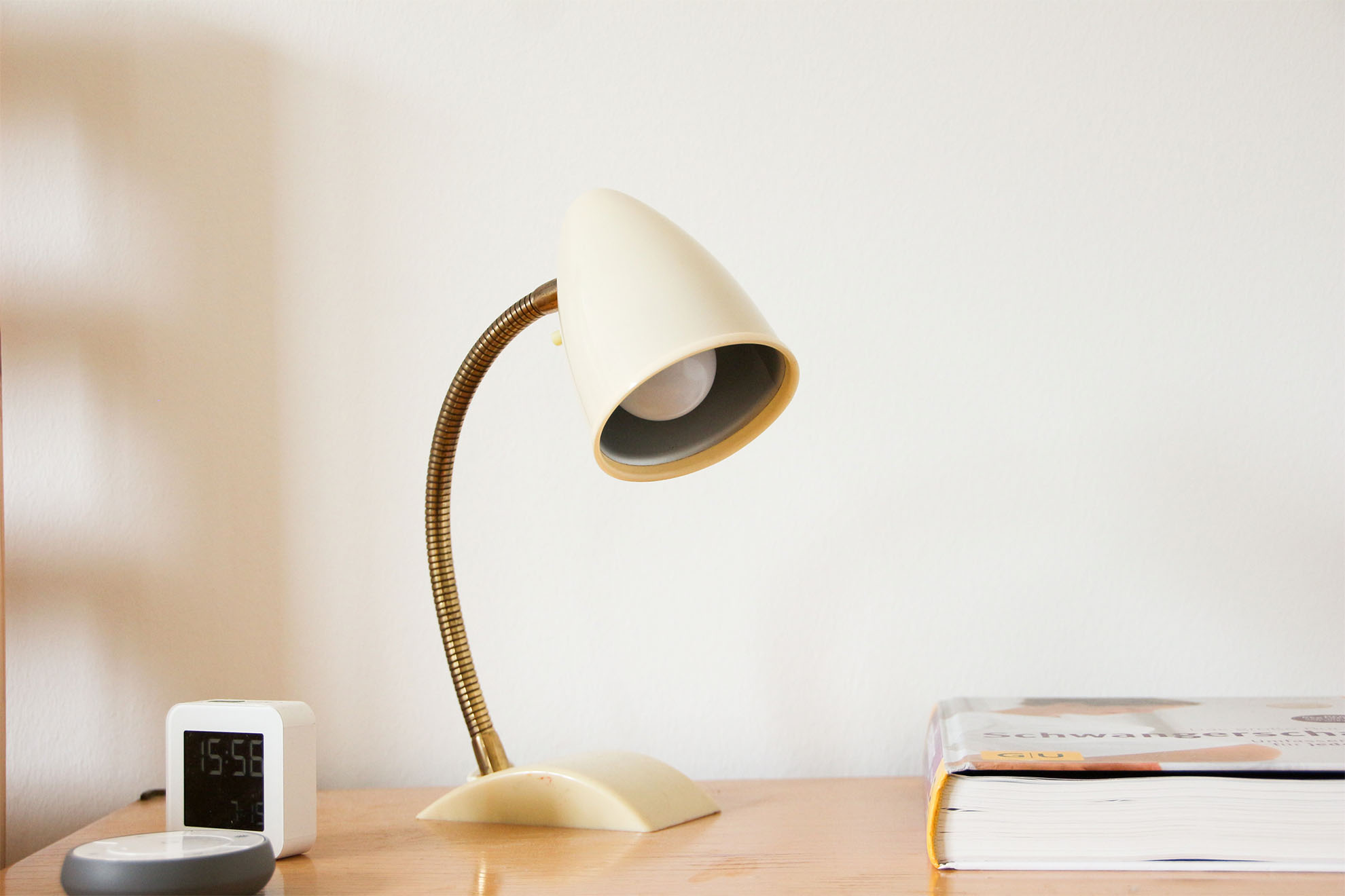 desk lamp on a table