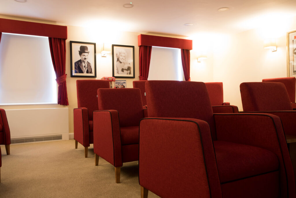 close up of cinema room