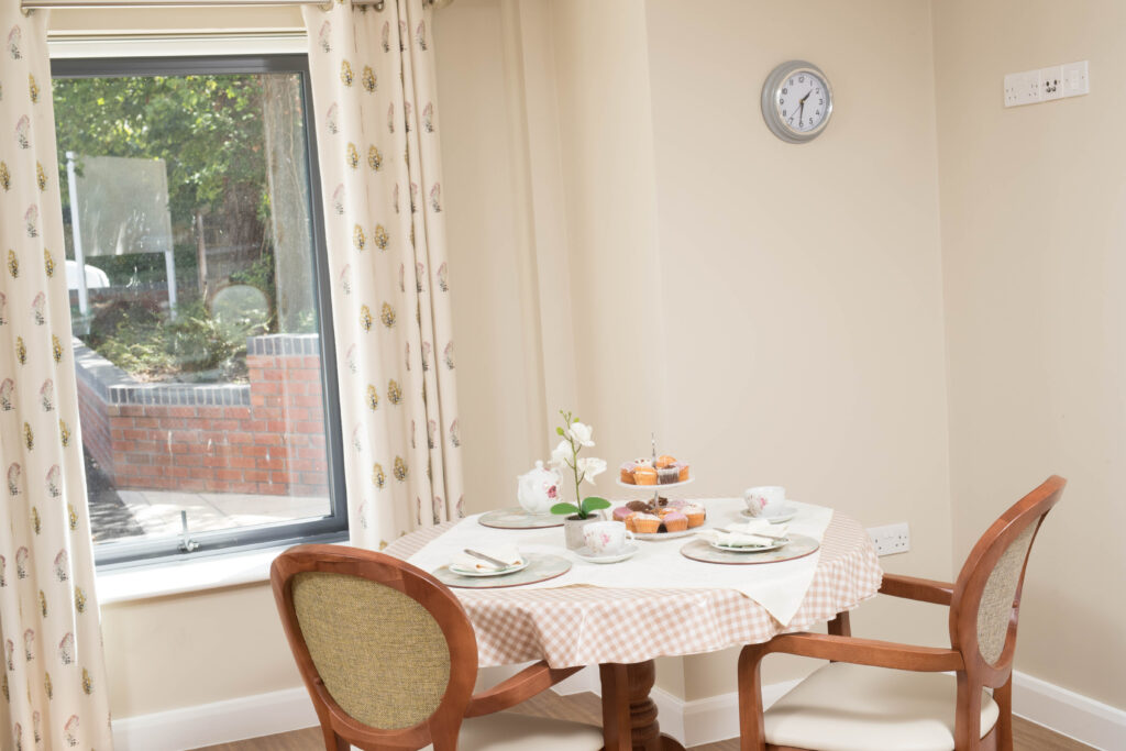 small table in the dinning area