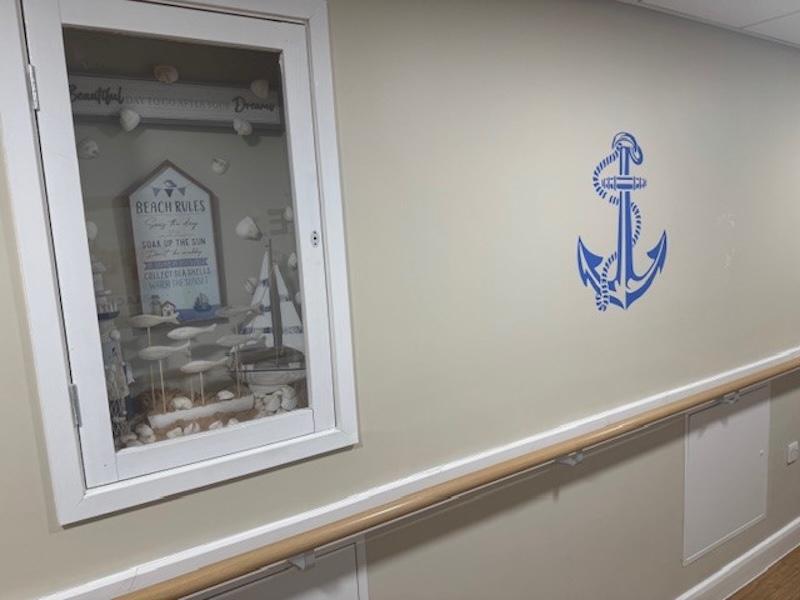 Beach memory window on our dementia floor