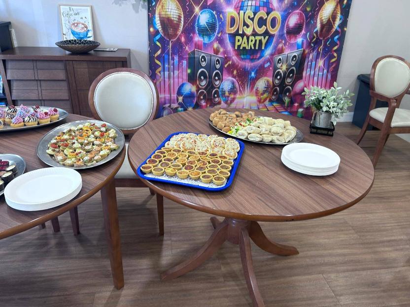 food on table at party